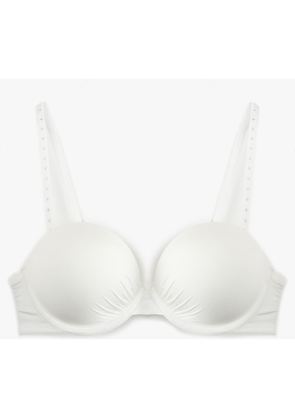 Bridal Taş Detaylı Destekli Ekstra Dolgulu Sütyen