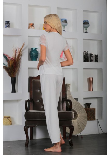 Ekru Pudra Çeyizlik 6' Lı Set - 1512 - Beden S/m Bstmy
