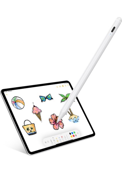 P6P Şarj Edilebilir Dokunmatik Ekran Avuç Içi Reddedici Aktif Kalem (Ce Sertifikalı) iPad Pro/ipad Air/ipad Mini/ipad (2018 ve Sonrası) Için (Yurt Dışından)
