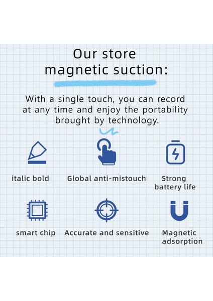 S-IP01 Manyetik Kapasitif Kalem iPad Için, Dokunmatik Ekran Yazma Çizim Kalemi Kalem-Beyaz (Yurt Dışından) fiyatları