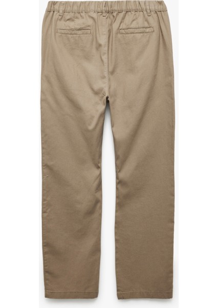 Cep Detaylı Düğmeli Pamuk Keten Karışımlı Chino Pantolon fiyatları