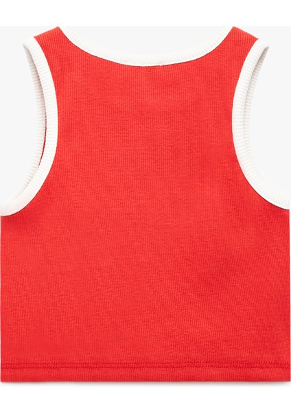 Pamuklu Bisiklet Yaka Kolsuz Crop Atlet fiyatları