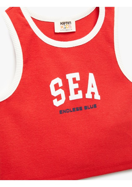 Pamuklu Bisiklet Yaka Kolsuz Crop Atlet modelleri