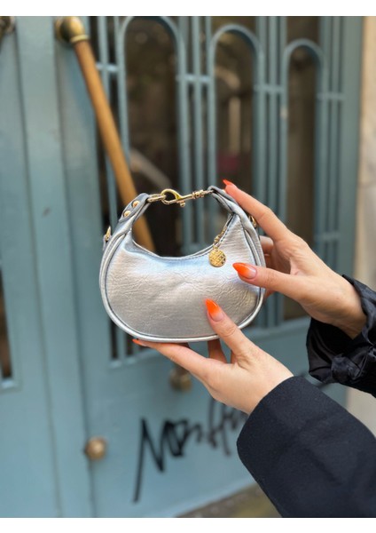 Perla Mini Gümüş Kadın Çanta modelleri