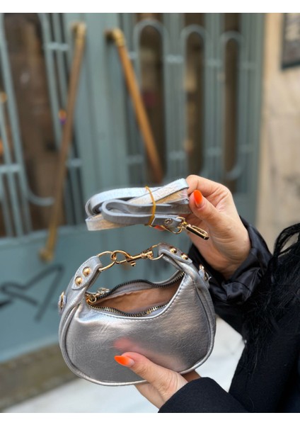 Perla Mini Gümüş Kadın Çanta fırsatları