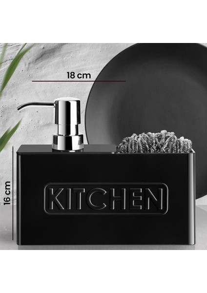 Kitchen Mutfak Sıvı Sabunluk - Siyah