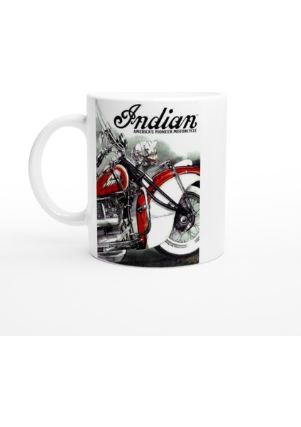 Indian Klasik Motosiklet Baskılı Kupa Bardak
