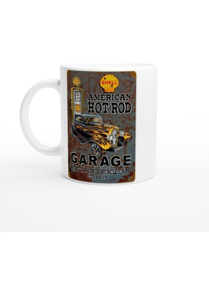 Alev Desenli Hot Rod Araba Kupa