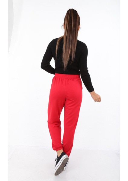 Kadın Beli ve Paçası Lastik Detaylı Jogger Eşofman Altı