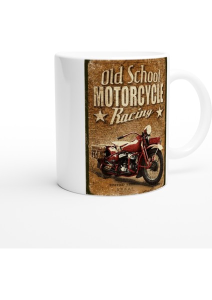 Eski Tarz Motosiklet Yarışı Temalı Retro Kupa Bardak fiyatları
