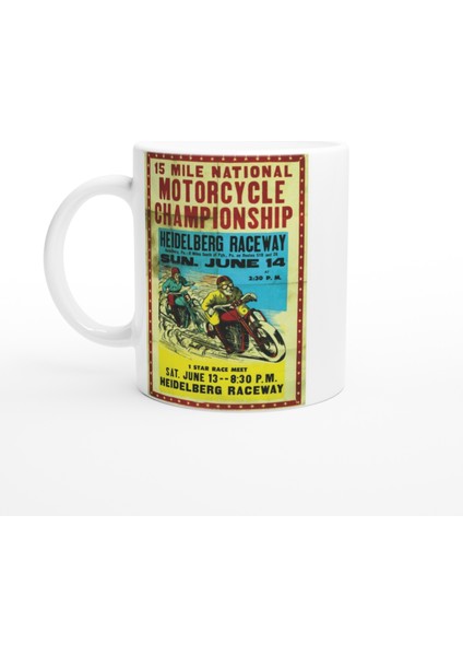 Heidelberg Pistinde Retro Motosiklet Yarışı Kupa