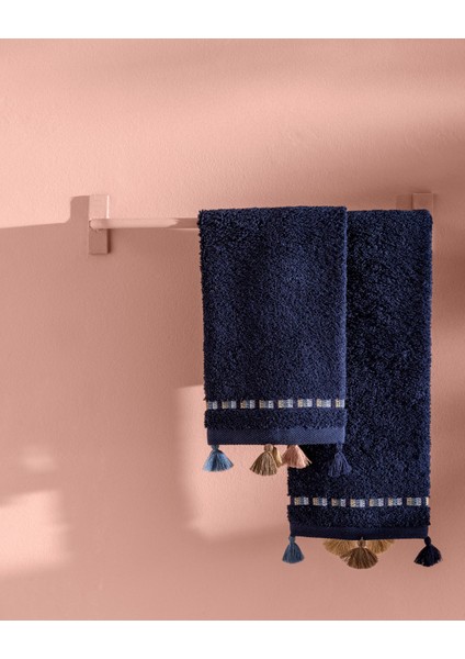 Gland 2'li %100 Pamuk El Havlusu - Lacivert