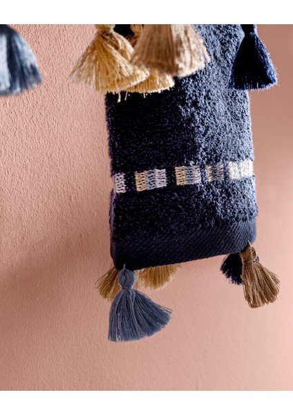 Gland 2'li %100 Pamuk El Havlusu - Lacivert modelleri