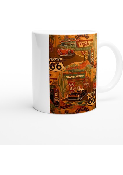 Route 66 Amerikan Rüyası Retro Kupa Bardak