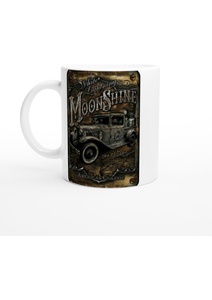 White Lightning Moonshine Temalı Vintage Kupa
