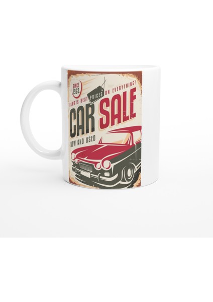 Car Sale 1962 Retro Araba Baskılı Kupa Bardak