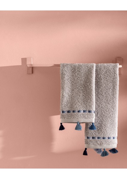 Gland 2'li %100 Pamuk El Havlusu - Gri