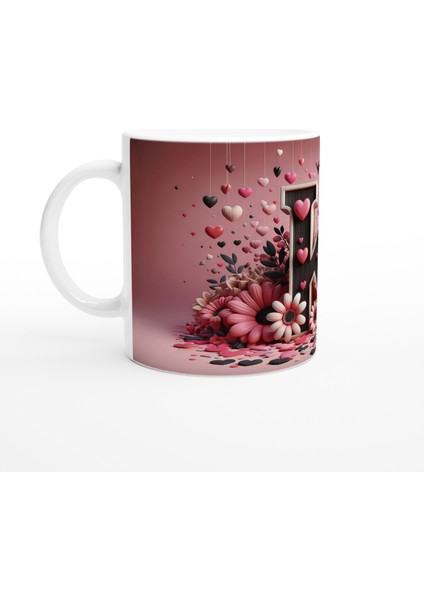 K Harfi Estetik Çizgili Harfli Kupa Bardak fiyatları