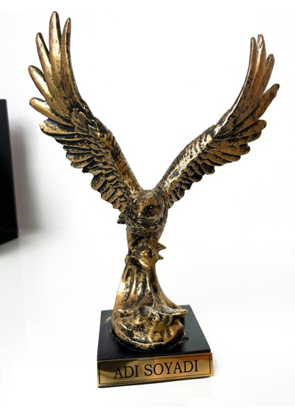 Dekoratif Gold Kartal Heykeli | Ofis ve Ev Için Şık ve Anlamlı Dekor ve Hediyelik
