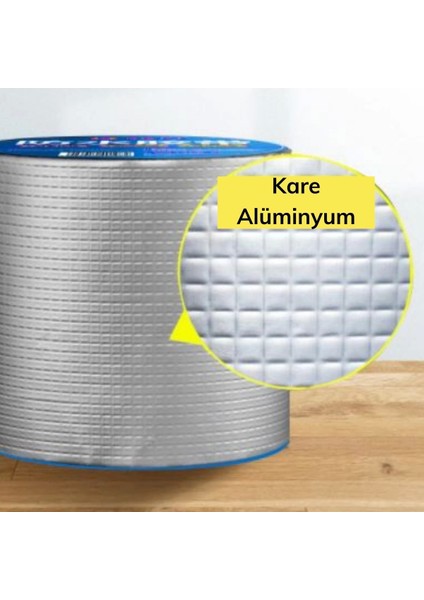Sıcaklık Dayanan Su Geçirmez Çatı Boru Duvar Çatlakonarıcı Yapışkan Bant Folyo 5 cm (4172)