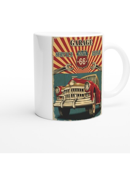 Route 66 Retro Garaj Temalı Kupa Bardak fiyatları