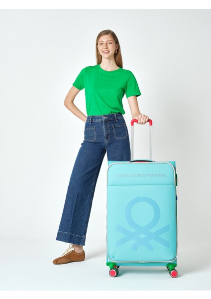 Benetton Büyük Boy Kumaş Valiz Aqua Bnt2200 indirimleri