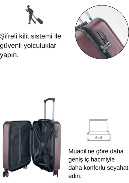 Kabin Boy %100 Polikarbon Valiz Bordo 1815 fırsatları