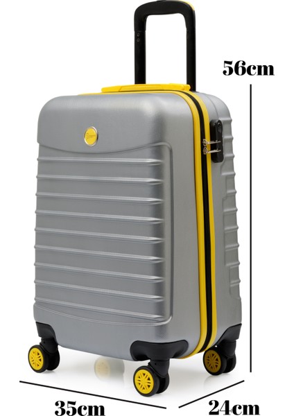 Kabin Boy Valiz 4x2 Teker Gri 1168