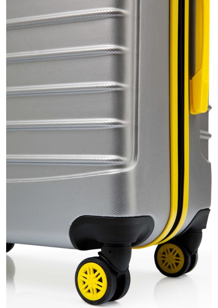 Kabin Boy Valiz 4x2 Teker Gri 1168