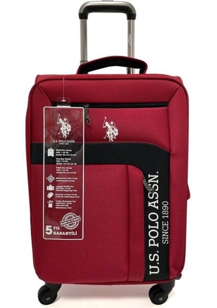 Orta Boy Kumaş Valiz Bordo 21282