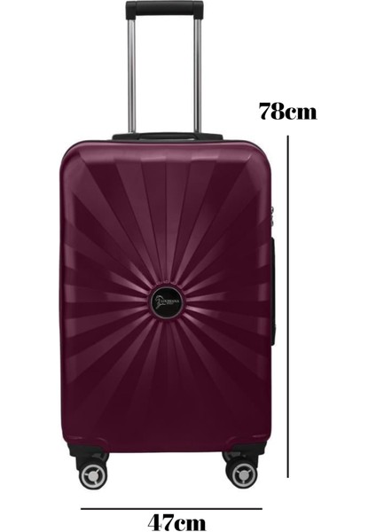 Büyük Boy %100 Polikarbon Valiz 4x2 Teker Bordo 1809 fiyatları