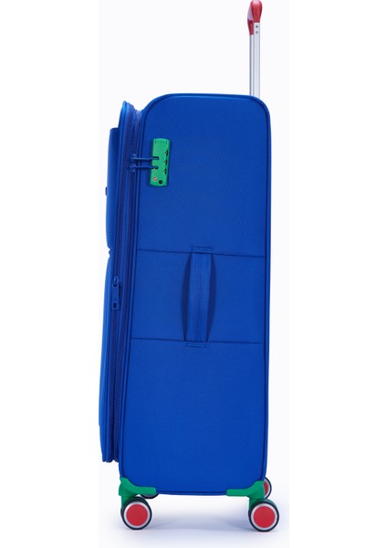 Benetton Büyük Boy Kumaş Valiz Saks Mavi Bnt2800