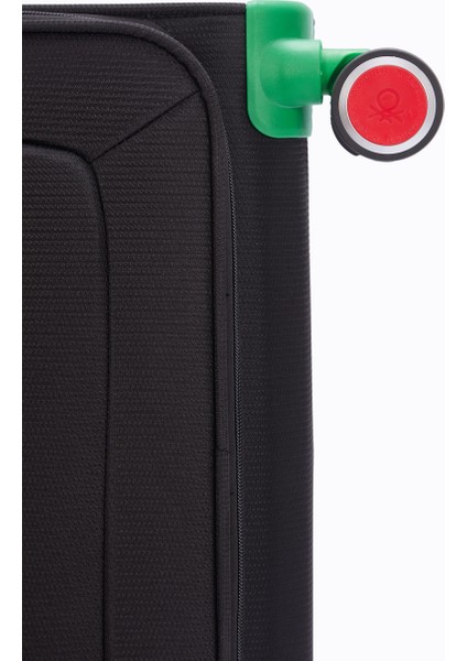 Benetton 2'li Valiz Seti Büyük Ve Orta Boy Lüx Kumaş Valiz Siyah Bnt2800