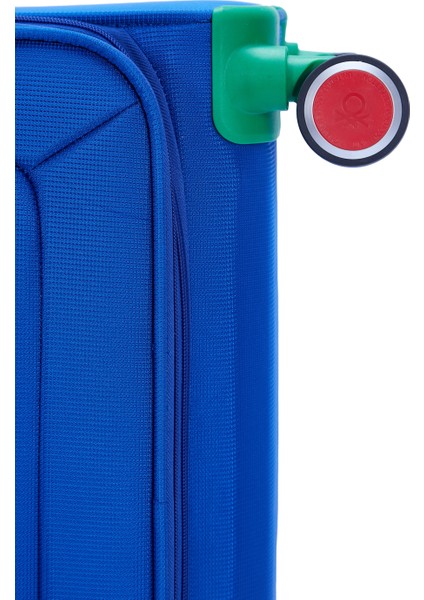 Benetton 2'li Valiz Seti Büyük Ve Orta Boy Lüx Kumaş Valiz Mavi Bnt2800