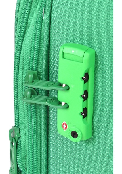 Benetton 2'li Valiz Seti Büyük Ve Orta Boy Lüx Kumaş Valiz Yeşil Bnt2400