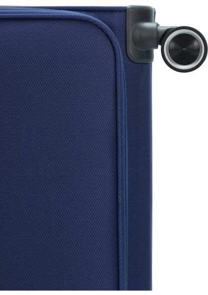 2'li Valiz Seti Orta Ve Kabin Boy Lüx Kumaş Valiz Lacivert 04pc6000