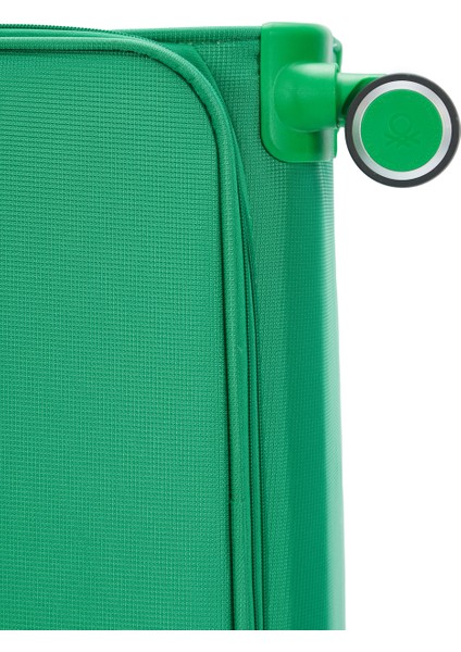 Benetton 2'li Valiz Seti Orta Ve Kabin Boy Lüx Kumaş Valiz Yeşil Bnt2400