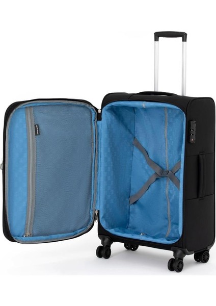 2'li Valiz Seti Orta Ve Kabin Boy Lüx Kumaş Valiz Siyah 04pc4200 indirimleri