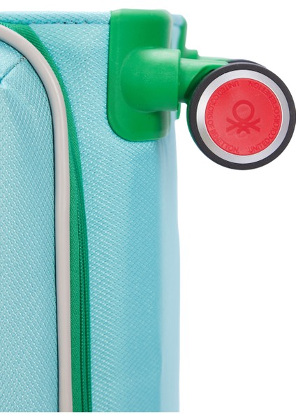 Benetton 2'li Valiz Seti Orta Ve Kabin Boy Lüx Kumaş Valiz Aqua Bnt2200