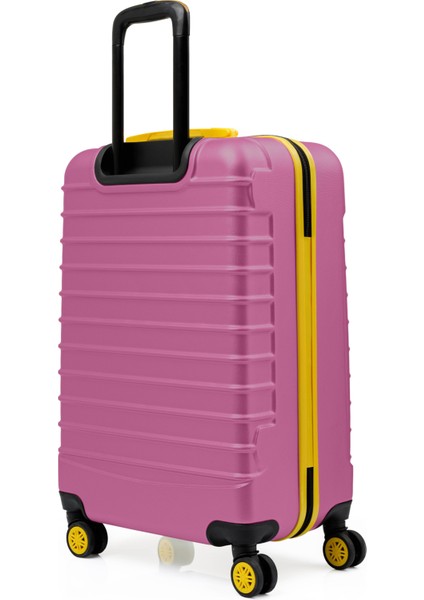 3'lü Valiz Seti Büyük Boy - Orta Boy - Kabin Boy Pembe 1168