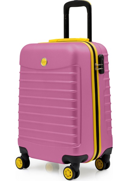 3'lü Valiz Seti Büyük Boy - Orta Boy - Kabin Boy Pembe 1168