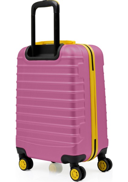 3'lü Valiz Seti Büyük Boy - Orta Boy - Kabin Boy Pembe 1168