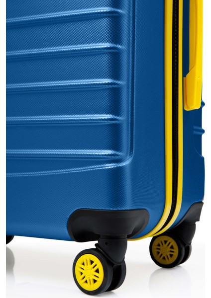 2'li Valiz Seti Büyük Boy - Kabin Boy Lacivert 1168
