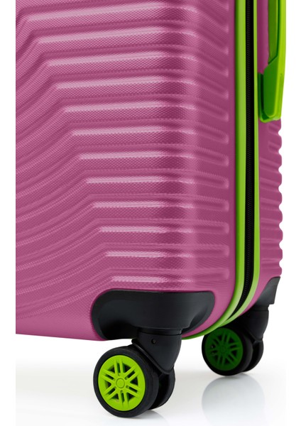 Büyük Boy Valiz 4x2 Teker Pembe 1169