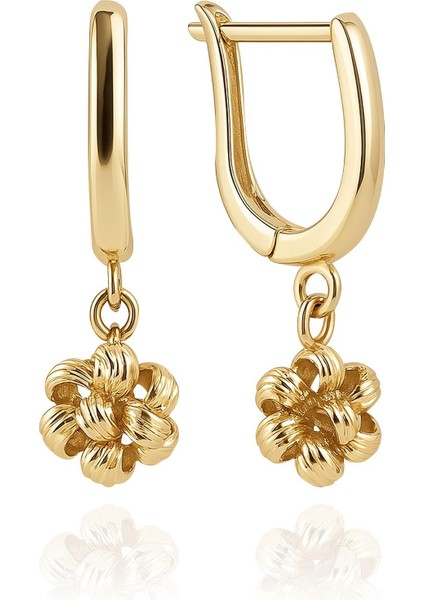 Dorika Taşlı Halka Küpe