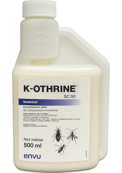 K-Othrine® SC50 %5 Konsantre Profesyonel Haşere Ilaçı – 500 ml | Kokusuz