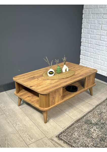 Kumsal Oval Kenar 100* 60 Orta Sehpa Atlantik Çam