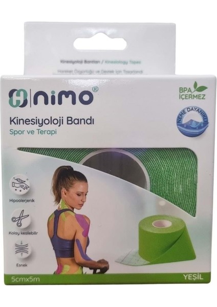 Kinesiyoloji Bandı 5CMX5M Yeşil