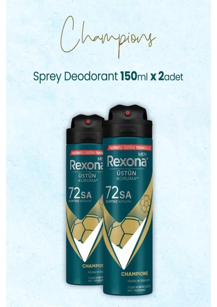 Erkek Deodorant 150 ml Champions x 2 Adet