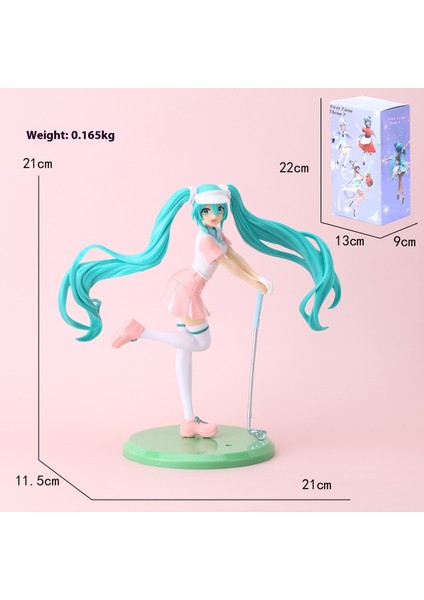 Hatsune Miku El Modeli Ikincil Yuan Sevimli Masaüstü Şasi Süsleri El Aleti (Yurt Dışından)
